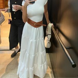 Chic White Maxi Skirt